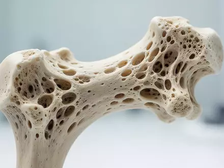 Detailaufnahme einer Knochenstruktur zur Veranschaulichung der Knochendichte und -gesundheit. - Foto: über boerse-global.de