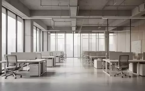 Ein minimalistisch gestalteter, moderner Büroarbeitsplatz mit neutraler Einrichtung und hellem, natürlichem Tageslicht. - Foto: über boerse-global.de