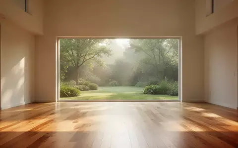 Ein heller, sonnendurchfluteter Raum mit Holzboden und Blick in einen grünen Garten, der ein Gefühl von Stabilität und Bewegung vermittelt. - Foto: über boerse-global.de