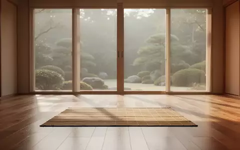 Ein ruhiger, lichtdurchfluteter Raum mit Holzboden und einer einzelnen Matte, der eine Atmosphäre von Stille und Heilung vermittelt. - Foto: über boerse-global.de