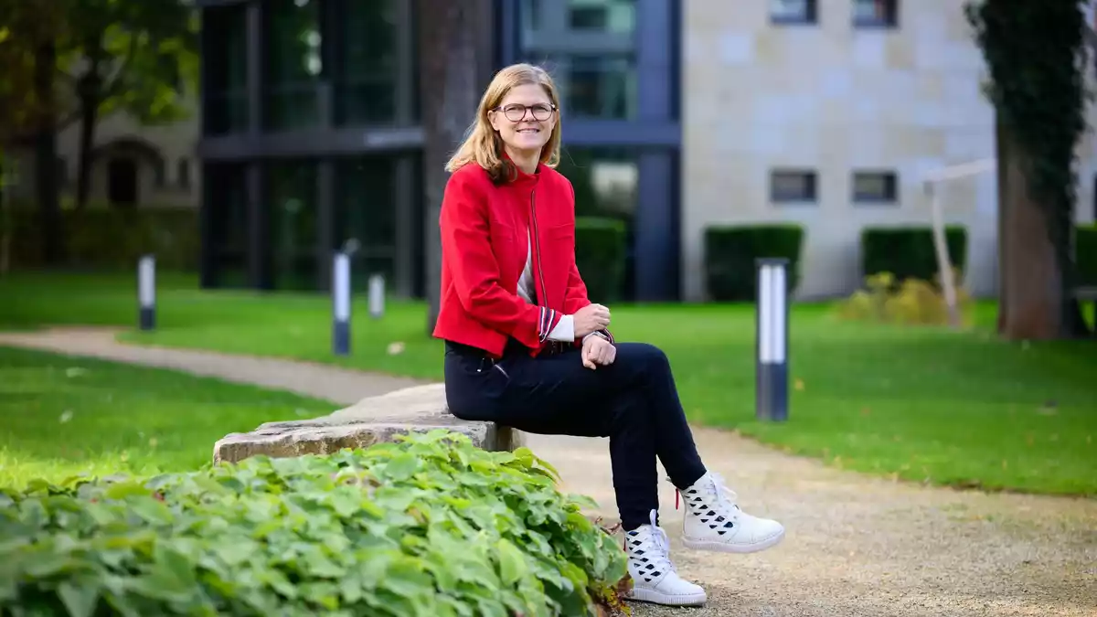 Auf dem Campus des Hasso-Plattner-Instituts: Daniela Gerd tom Markotten (51).  - Bild: Bernd von Jutrczenka/dpa