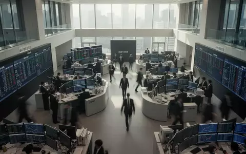 Blick auf das geschäftige Treiben an der Tokioter Börse mit verschwommenen Silhouetten von Händlern. - Foto: über boerse-global.de