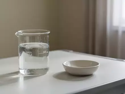 Ein minimalistisch eingerichtetes, helles Behandlungszimmer mit einem Glas Wasser auf einer weißen Oberfläche. - Foto: über boerse-global.de