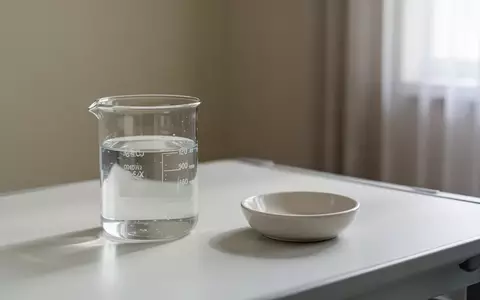 Ein minimalistisch eingerichtetes, helles Behandlungszimmer mit einem Glas Wasser auf einer weißen Oberfläche. - Foto: über boerse-global.de