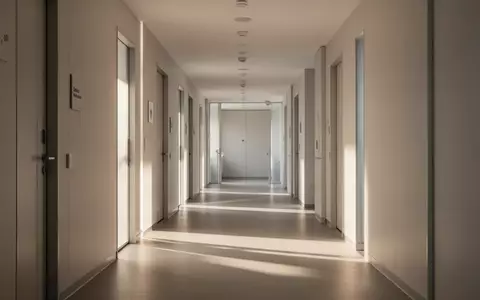 Ein heller, minimalistischer Klinikflur mit weichem Tageslicht und klaren architektonischen Linien. - Foto: über boerse-global.de