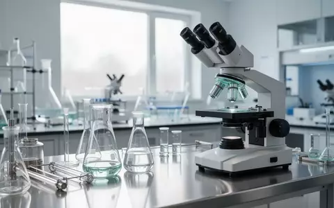 Ein modernes medizinisches Forschungslabor mit wissenschaftlichen Geräten und einem Mikroskop in einer ruhigen, hellen Umgebung. - Foto: über boerse-global.de