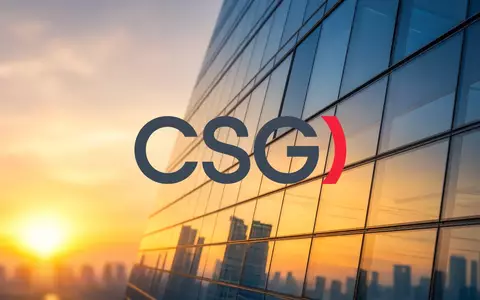 Abstrakte Darstellung eines modernen Bürogebäudes bei Sonnenaufgang als Symbol für positive Marktstimmung. - Foto: über boerse-global.de