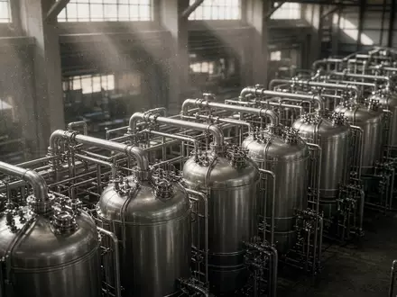 Moderne Industrieanlage zur Reifenpyrolyse mit komplexen Rohrleitungssystemen und Reaktoren. - Foto: über boerse-global.de