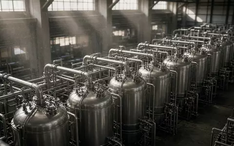 Moderne Industrieanlage zur Reifenpyrolyse mit komplexen Rohrleitungssystemen und Reaktoren. - Foto: über boerse-global.de
