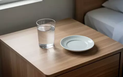 Ein leerer Nachttisch mit einem Glas Wasser in einem sonnendurchfluteten, ruhigen Raum. - Foto: über boerse-global.de