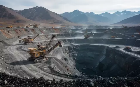 Ein großflächiger Tagebau für Lithium-Abbau in einer bergigen Landschaft bei natürlichem Tageslicht. - Foto: über boerse-global.de