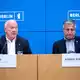 Kai Wegner (links), Regierender Bürgermeister Berlins, und der Olympiabeauftragte Kaweh Niroomand erklärten das Aus der Berliner Bewerbung. - Bild: Christophe Gateau/dpa