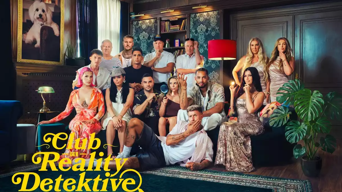 Raffa Zollo Garry Secret Claude-Oliver Rudolph Dilara Kruse Paco Herb Lukas Küchen Lars Steinhöfel Patrick Romer Annelie Henze Jürgen Trovato Meji Laurenz Pesch Gabby Alves Rodrigues Sarina Simone Kolibal Shiana Kolibal Club der Reality Detektive - Bild: Joyn, presseportal.de