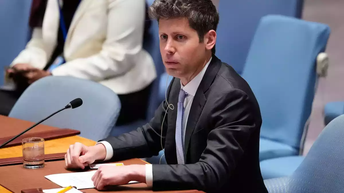 OpenAI-CEO Sam Altman bei den Vereinten Nationen: «Dieser Zeitpunkt verlangt nach extremer Vorsicht.» - Bild: Yuki Iwamura/AP/dpa