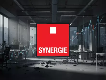Abstrakte Darstellung einer sinkenden Unternehmensmarge in einem modernen, professionellen Geschäftsumfeld. - Foto: über boerse-global.de