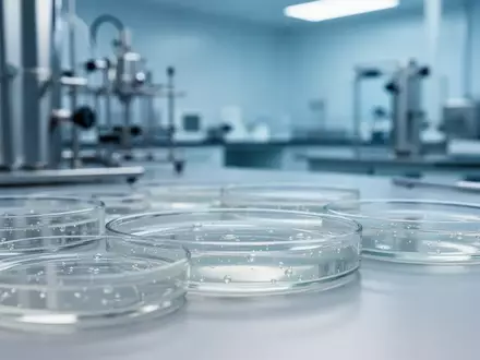 Ein steriles Labor mit Petrischalen auf einem Arbeitstisch, das den wissenschaftlichen Kontext der Phagentherapie verdeutlicht. - Foto: über boerse-global.de