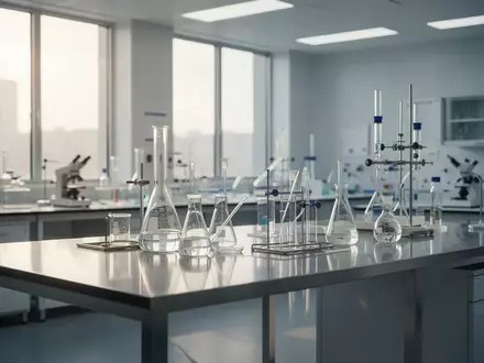 Ein steriles, modernes Labor mit glänzenden Arbeitsflächen und wissenschaftlichen Instrumenten in natürlichem Licht. - Foto: über boerse-global.de