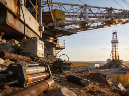 Eine industrielle Bohranlage an einem Standort für die Wasserstoffexploration in einer weitläufigen Landschaft. - Foto: über boerse-global.de