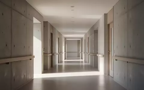 Ein minimalistischer, lichtdurchfluteter Flur in einer modernen Pflegeeinrichtung mit klaren Linien und neutralen Farben. - Foto: über boerse-global.de