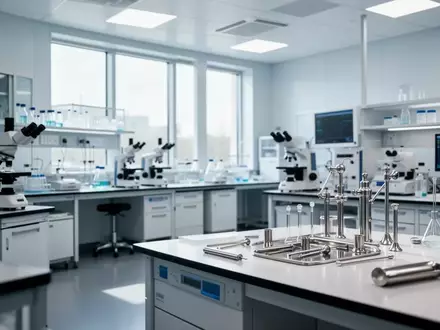 Ein modernes, steriles Forschungslabor in einem Universitätsklinikum mit medizinischen Instrumenten und hellen Oberflächen. - Foto: über boerse-global.de