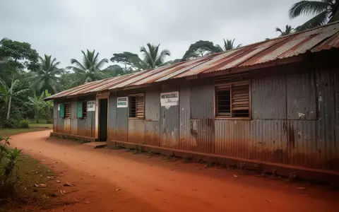 Ein abgelegenes, schlichtes medizinisches Behandlungszentrum in einer ländlichen Region des Kongo bei Tageslicht. - Foto: über boerse-global.de