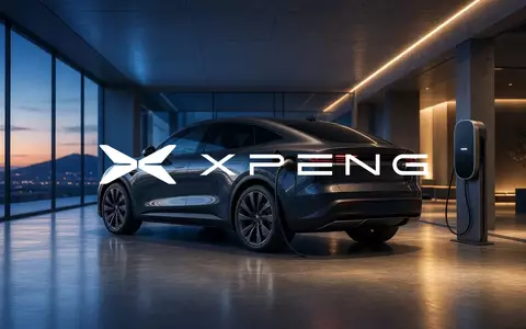 Modernes Elektrofahrzeug in einer minimalistischen, architektonisch anspruchsvollen Umgebung bei Dämmerung. - Foto: über boerse-global.de