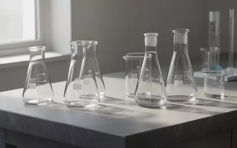 Laborausstattung mit Glasgefäßen auf einer Steinoberfläche in natürlichem Licht - Foto: über boerse-global.de