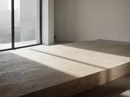 Ein minimalistischer, lichtdurchfluteter Fotostudio-Arbeitsplatz mit klaren architektonischen Linien und natürlichem Licht. - Foto: über boerse-global.de