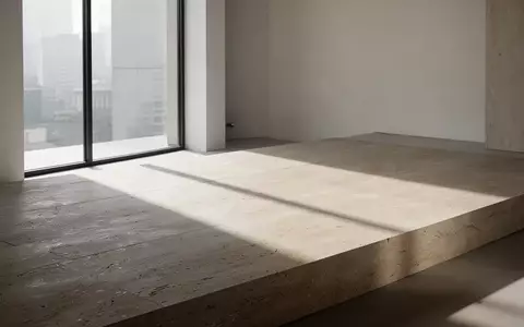 Ein minimalistischer, lichtdurchfluteter Fotostudio-Arbeitsplatz mit klaren architektonischen Linien und natürlichem Licht. - Foto: über boerse-global.de