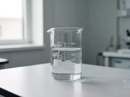 Ein steriler Labortisch mit einem Glasbecher in einem hellen, klinischen Umfeld. - Foto: über boerse-global.de