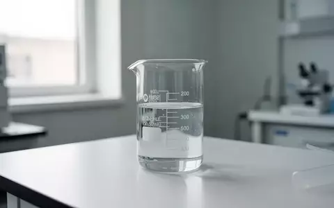Ein steriler Labortisch mit einem Glasbecher in einem hellen, klinischen Umfeld. - Foto: über boerse-global.de