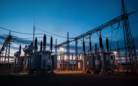 Ein modernes Umspannwerk in der Dämmerung, das die Infrastruktur für kritische Versorgungsnetze symbolisiert. - Foto: über boerse-global.de