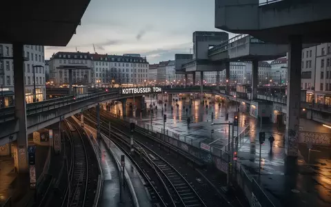 Ein nächtlicher Blick auf den Berliner Platz Kottbusser Tor mit städtischer Architektur und Straßenbeleuchtung. - Foto: über boerse-global.de