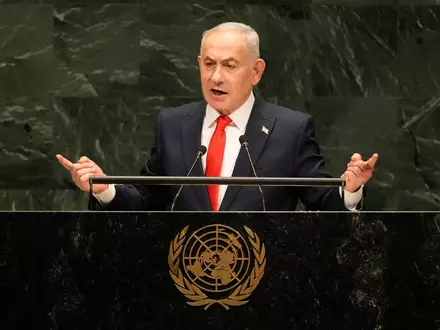 Israelische Medien gehen davon aus, dass sich die Rede von Benjamin Netanjahu bei der UN-Generaldebatte vor der anstehenden Wahl im Land auch an das heimische Publikum richtet.  - Foto: Seth Wenig/AP/dpa