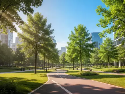 Ein sonnendurchfluteter, grüner Stadtpark, der Vitalität und eine nachhaltige Lebensumgebung symbolisiert. - Foto: über boerse-global.de
