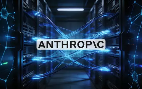 Abstrakte Darstellung von künstlicher Intelligenz und digitaler Datensicherheit in einem hochmodernen Serverraum. - Foto: über boerse-global.de