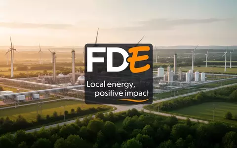 Moderne Energieinfrastruktur in einer grünen Landschaft bei Sonnenuntergang als Symbol für nachhaltige Gasförderung. - Foto: über boerse-global.de