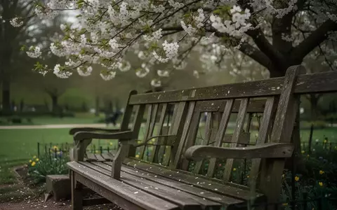 Symbolbild: Parkbank unter einem blühenden Baum - Foto: über boerse-global.de