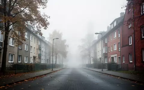 Leere Wohnstraße in einer deutschen Industriestadt mit typischen Wohngebäuden bei bewölktem Wetter. - Foto: über boerse-global.de