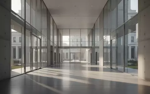 Ein minimalistischer, moderner Flur in einem Regierungsgebäude mit klaren Linien und natürlichem Lichteinfall. - Foto: über boerse-global.de