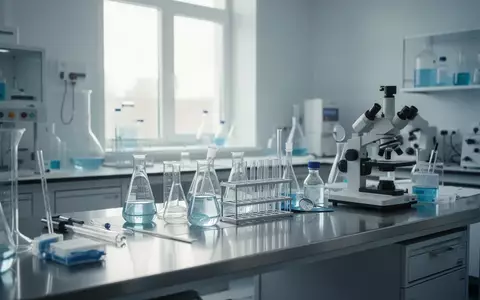 Ein modernes, steriles klinisches Labor mit medizinischen Geräten und Glasbehältern in einer ruhigen Arbeitsumgebung. - Foto: über boerse-global.de