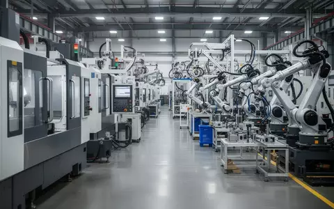 Moderne Produktionshalle eines Industrieunternehmens mit hochpräzisen Fertigungsanlagen und mechanischen Komponenten. - Foto: über boerse-global.de