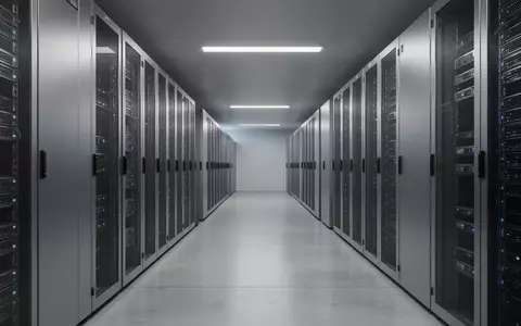 Ein moderner, minimalistischer Serverraum mit geordneten Racks und polierten Betonböden als Symbol für IT-Infrastruktur. - Foto: über boerse-global.de