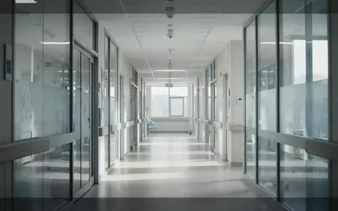 Ein heller, moderner Krankenhausflur mit minimalistischer Architektur und einfallendem Tageslicht. - Foto: über boerse-global.de