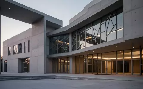Moderne Architektur eines Regierungsgebäudes in der Dämmerung mit klaren Linien und geometrischen Formen. - Foto: über boerse-global.de