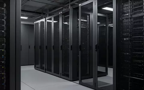 Moderne, minimalistische Server-Racks in einem professionell beleuchteten Rechenzentrum zur Veranschaulichung der IT-Infrastruktur. - Foto: über boerse-global.de