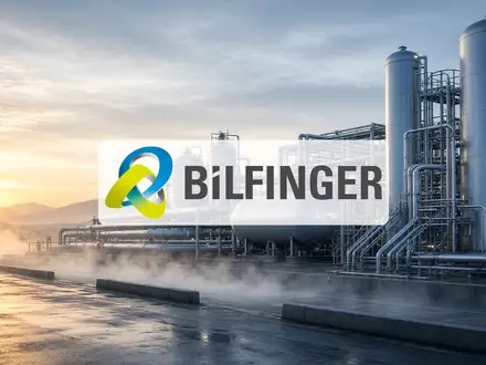 Moderne Industrieanlage zur Wasserstoffspeicherung in einer atmosphärischen Landschaft bei Sonnenaufgang. - Foto: über boerse-global.de