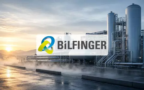 Moderne Industrieanlage zur Wasserstoffspeicherung in einer atmosphärischen Landschaft bei Sonnenaufgang. - Foto: über boerse-global.de
