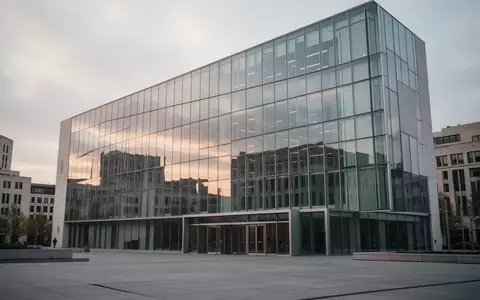 Moderne Glasfassade eines Regierungsgebäudes bei bewölktem Himmel in einer ruhigen städtischen Umgebung. - Foto: über boerse-global.de