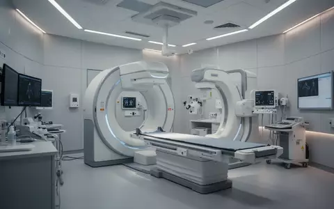 Modernes, steriles Untersuchungszimmer in einer radiologischen Klinik mit medizinischen Großgeräten. - Foto: über boerse-global.de